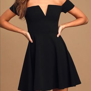 Lulus Black off the shoulder dress